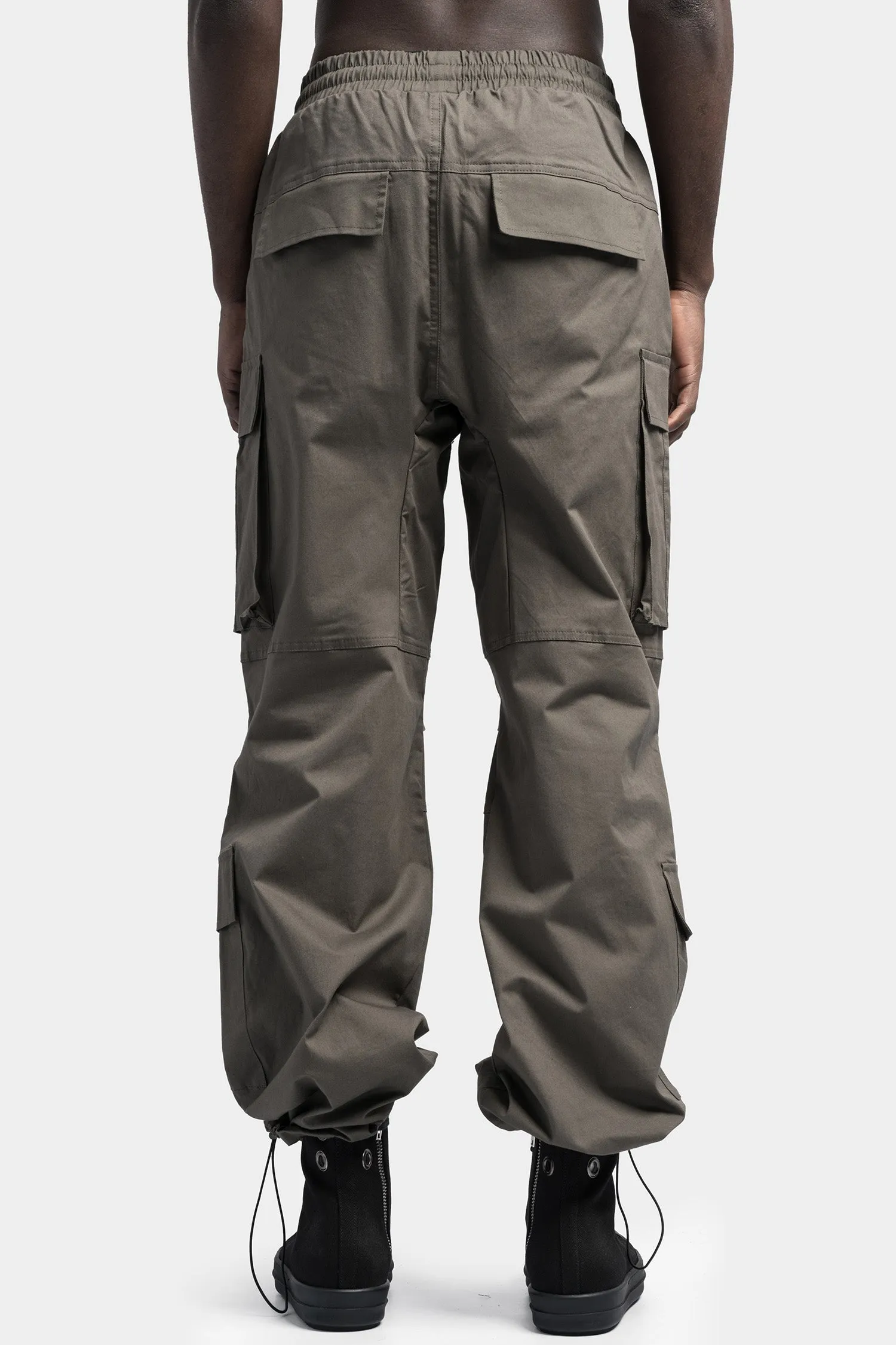 Wide cargo pants, Ivy green