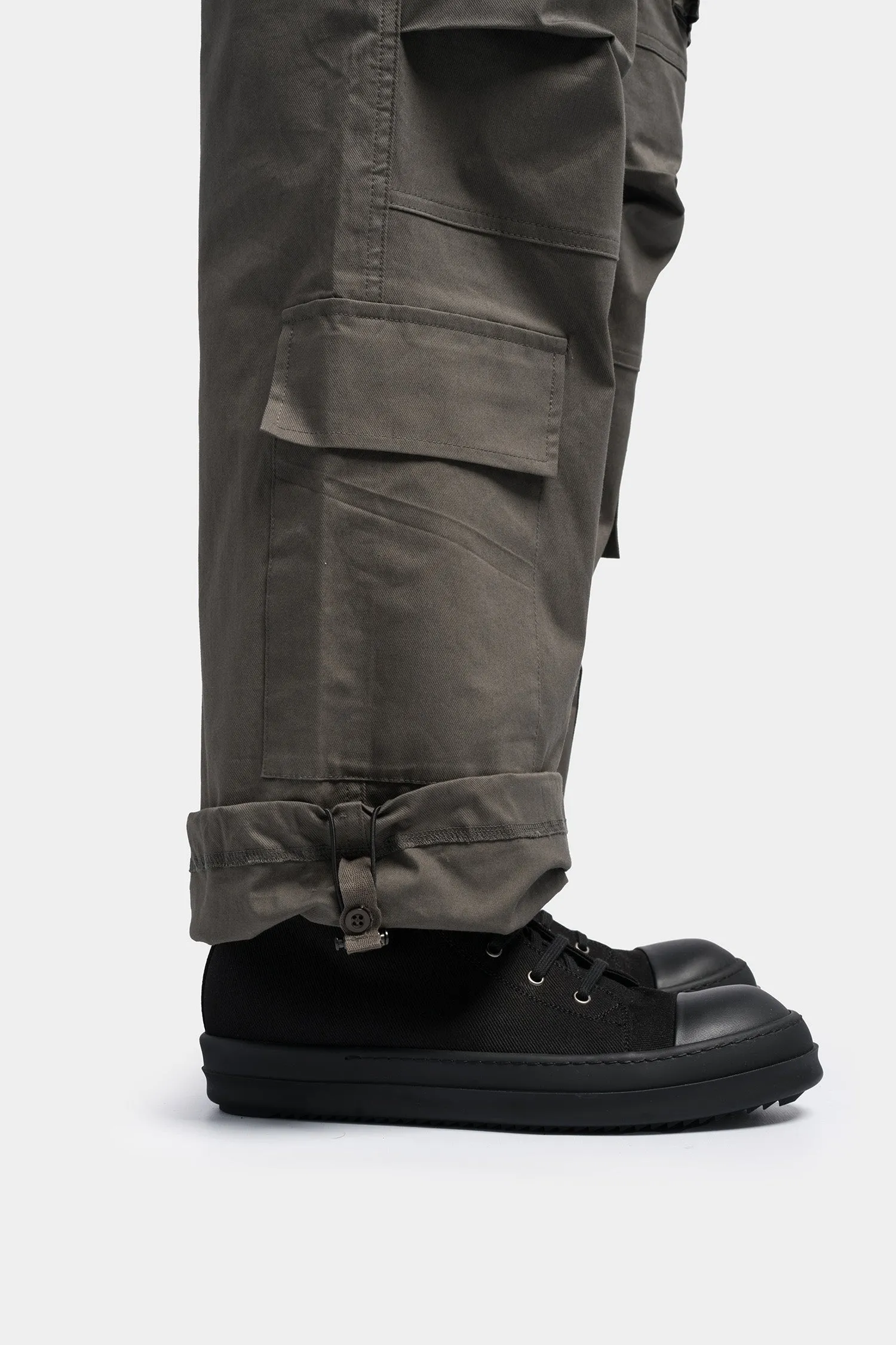 Wide cargo pants, Ivy green